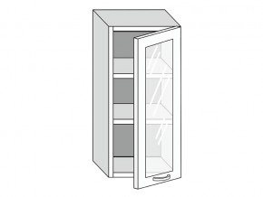 19.40.3 Шкаф настенный (h=913) на 400мм с 1-ой стекл. дверцей в Озёрске - ozyorsk.mebel74.com | фото