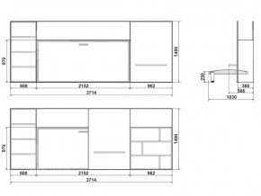 Детская стенка Компакт стандарт с кроватью Смарт 3 в Озёрске - ozyorsk.mebel74.com | фото 3