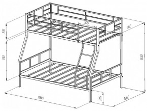 Двухъярусная кровать Гранада 1 Серая в Озёрске - ozyorsk.mebel74.com | фото 2