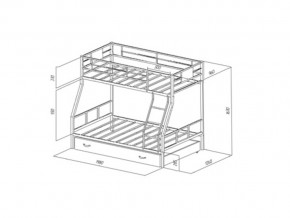 Двухъярусная кровать Гранада 1 Я Серая в Озёрске - ozyorsk.mebel74.com | фото 2