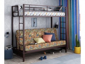 Двухъярусная кровать с диваном Мадлен Коричневая-марки в Озёрске - ozyorsk.mebel74.com | фото 1