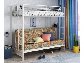 Двухъярусная кровать с диваном Мадлен Слоновая кость-марки в Озёрске - ozyorsk.mebel74.com | фото