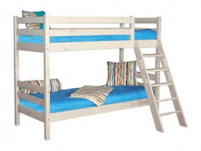 Двухъярусная кровать Соня вариант 10 с наклонной лестницей белая в Озёрске - ozyorsk.mebel74.com | фото 2