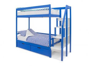 Двухъярусная кровать Svogen с ящиками синий в Озёрске - ozyorsk.mebel74.com | фото