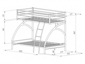 Двухъярусная кровать Виньола 2 Черная в Озёрске - ozyorsk.mebel74.com | фото 2