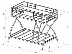 Двухъярусная кровать Виньола Серая в Озёрске - ozyorsk.mebel74.com | фото 2