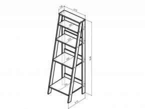 Этажерка Лофт белый в Озёрске - ozyorsk.mebel74.com | фото 2