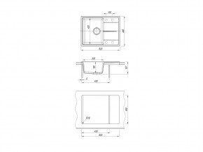 Каменная мойка Dr. Gans Smart Оливия 620 в Озёрске - ozyorsk.mebel74.com | фото 2