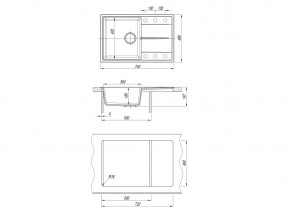 Каменная мойка Dr. Gans Smart Оливия 740 в Озёрске - ozyorsk.mebel74.com | фото 2