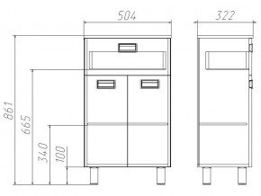 Комод 50 Куб Cube с 1 ящиком в Озёрске - ozyorsk.mebel74.com | фото 3