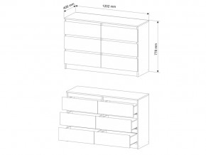 Комод Мори МК1200.6 Графит в Озёрске - ozyorsk.mebel74.com | фото 2