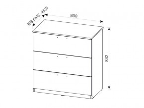 Комод с 3-мя ящиками 400 Эконика в Озёрске - ozyorsk.mebel74.com | фото 2