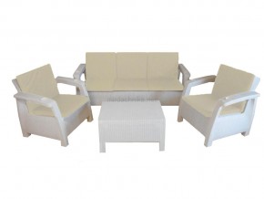 Комплект уличной мебели Yalta Premium Terrace Triple Set белый в Озёрске - ozyorsk.mebel74.com | фото 1