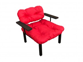 Кресло Дачное красная подушка в Озёрске - ozyorsk.mebel74.com | фото 1