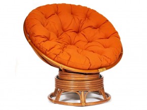 Кресло-качалка Papasan w 23/01 B с подушкой Cognac, ткань Оранжевый в Озёрске - ozyorsk.mebel74.com | фото