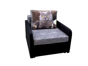 Кресло кровать Канзасик с подлокотниками кот с ромашкой в Озёрске - ozyorsk.mebel74.com | фото