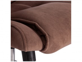 Кресло офисное Bergamo хром флок коричневый в Озёрске - ozyorsk.mebel74.com | фото 4
