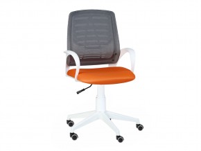 Кресло оператора Ирис white стандарт черный/оранжевый в Озёрске - ozyorsk.mebel74.com | фото