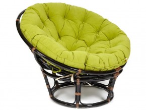 Кресло Papasan 23/01 W с подушкой Antique brown, флок Олива в Озёрске - ozyorsk.mebel74.com | фото