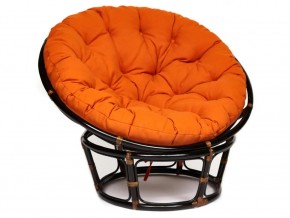 Кресло Papasan 23/01 W с подушкой Antique brown, ткань Оранжевый в Озёрске - ozyorsk.mebel74.com | фото 1