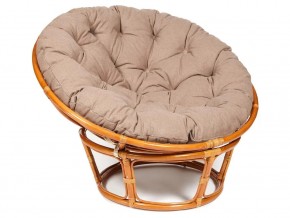 Кресло Papasan 23/01 W с подушкой Cognac, экошерсть Коричневый в Озёрске - ozyorsk.mebel74.com | фото 1