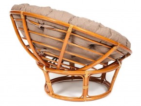 Кресло Papasan 23/01 W с подушкой Cognac, экошерсть Коричневый в Озёрске - ozyorsk.mebel74.com | фото 2