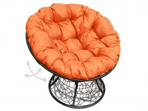 Кресло Папасан пружинка с ротангом оранжевая подушка в Озёрске - ozyorsk.mebel74.com | фото 1