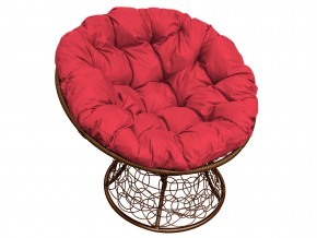 Кресло Папасан с ротангом красная подушка в Озёрске - ozyorsk.mebel74.com | фото