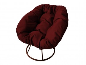 Кресло Пончик без ротанга бордовая подушка в Озёрске - ozyorsk.mebel74.com | фото