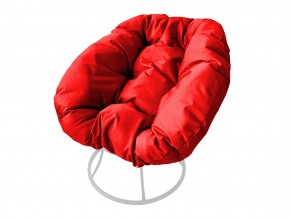 Кресло Пончик без ротанга красная подушка в Озёрске - ozyorsk.mebel74.com | фото