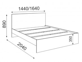 Кровать 1400 Осло модуль 4 с ящиками Дуб золото в Озёрске - ozyorsk.mebel74.com | фото 2