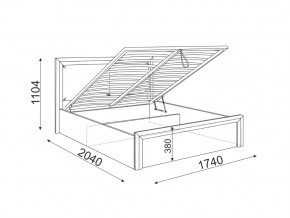 Кровать 1600 подъемная с мягкой частью Глэдис М32 в Озёрске - ozyorsk.mebel74.com | фото 2