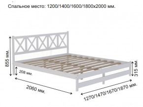 Кровать 2-х спальная Аист-8 Классика белый 1600х2000 мм в Озёрске - ozyorsk.mebel74.com | фото 2