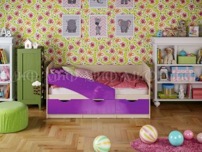 Кровать Бабочки 1600 Фиолетовый металлик в Озёрске - ozyorsk.mebel74.com | фото