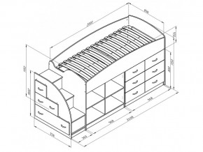 Кровать чердак Дюймовочка 4/1 Розовый в Озёрске - ozyorsk.mebel74.com | фото 2