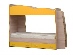 Кровать детская двухъярусная Юниор 1.1 желтая в Озёрске - ozyorsk.mebel74.com | фото