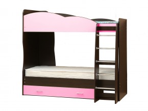 Кровать детская двухъярусная Юниор 2.1 светло-розовый в Озёрске - ozyorsk.mebel74.com | фото