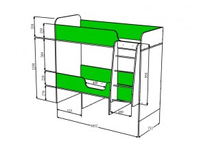 Кровать двухъярусная Малыш двойняшка белый-ирис в Озёрске - ozyorsk.mebel74.com | фото 3