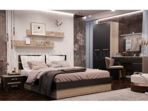 Кровать Ким 1400 Графит софт, сонома в Озёрске - ozyorsk.mebel74.com | фото 2