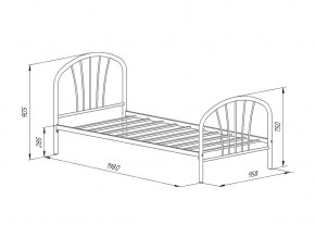 Кровать металлическая Эвора Бирюзовый в Озёрске - ozyorsk.mebel74.com | фото 2