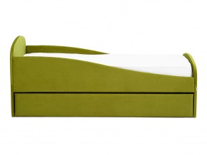 Кровать с ящиком Letmo оливковый (велюр) в Озёрске - ozyorsk.mebel74.com | фото 6