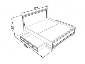 Кровать S320-LOZ/180 с выкатными тумбами Кентаки Белый в Озёрске - ozyorsk.mebel74.com | фото 2