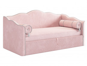 Кровать софа Лея 900 велюр нежно-розовый/галька в Озёрске - ozyorsk.mebel74.com | фото