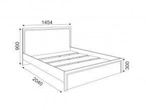 Кровать стандарт с настилом 1400 Беатрис модуль 16 Орех гепланкт в Озёрске - ozyorsk.mebel74.com | фото 2