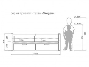 Кровать-тахта Svogen с ящиками и бортиком бежевый в Озёрске - ozyorsk.mebel74.com | фото 3