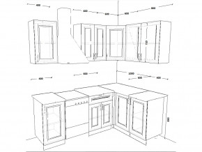 Кухонный гарнитур 2 Белый Вегас 1600х1400 мм в Озёрске - ozyorsk.mebel74.com | фото 2