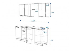 Кухонный гарнитур 8Р РоялВуд 2100 мм в Озёрске - ozyorsk.mebel74.com | фото 2