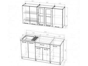 Кухонный гарнитур Алина стандарт 1600 мм в Озёрске - ozyorsk.mebel74.com | фото 5