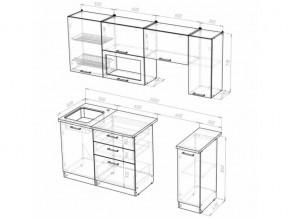 Кухонный гарнитур Алина ультра 2000 мм в Озёрске - ozyorsk.mebel74.com | фото 5