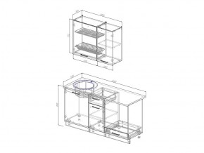 Кухонный гарнитур Антрацит 1600 в Озёрске - ozyorsk.mebel74.com | фото 3